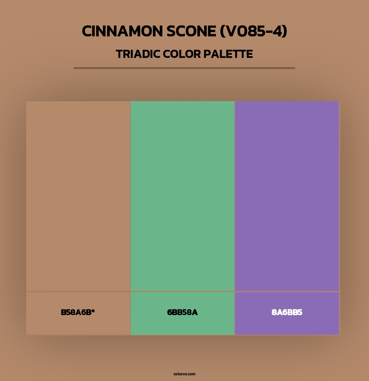 Cinnamon Scone (V085-4) - Triadic Color Palette