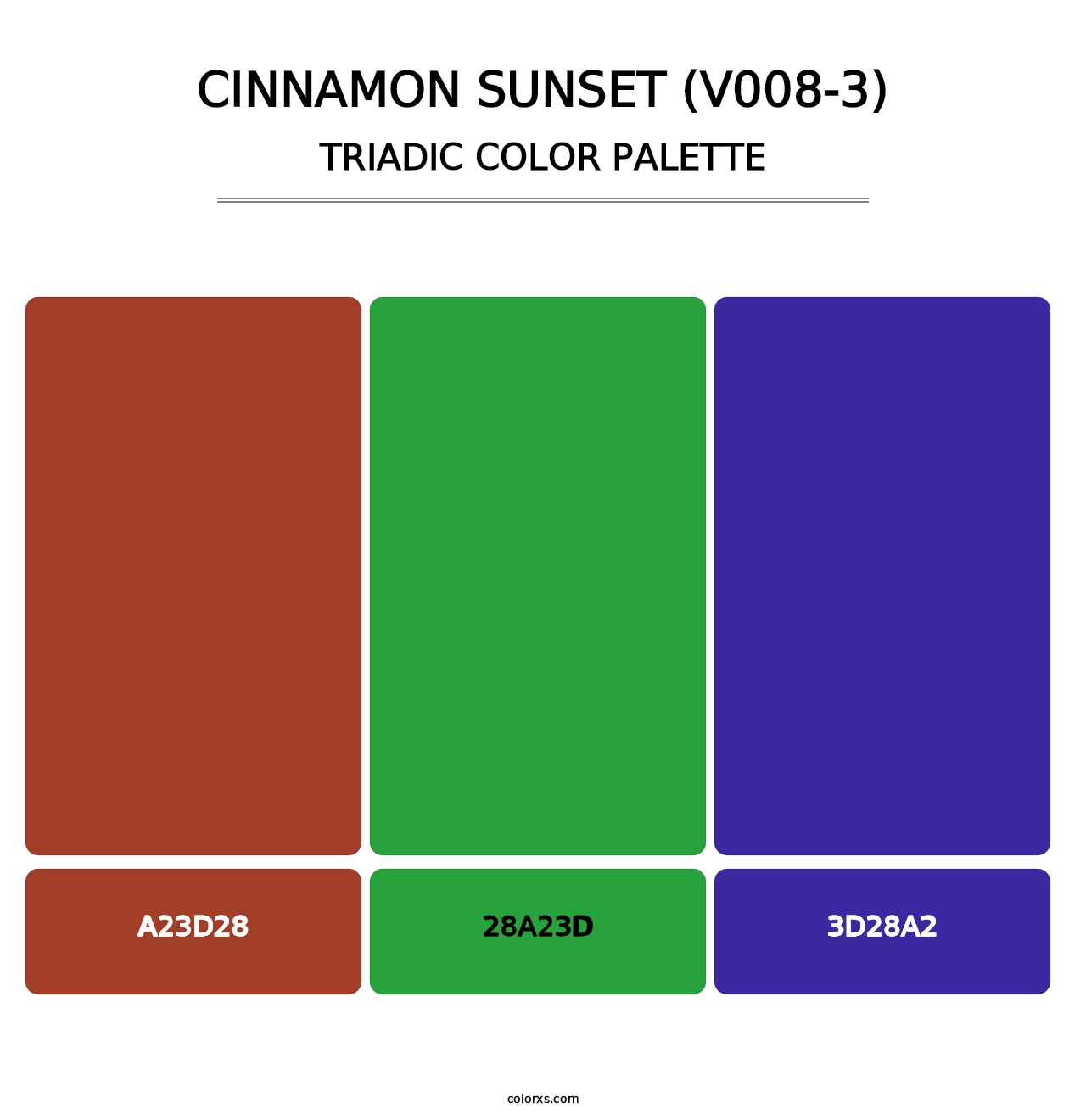 Cinnamon Sunset (V008-3) - Triadic Color Palette