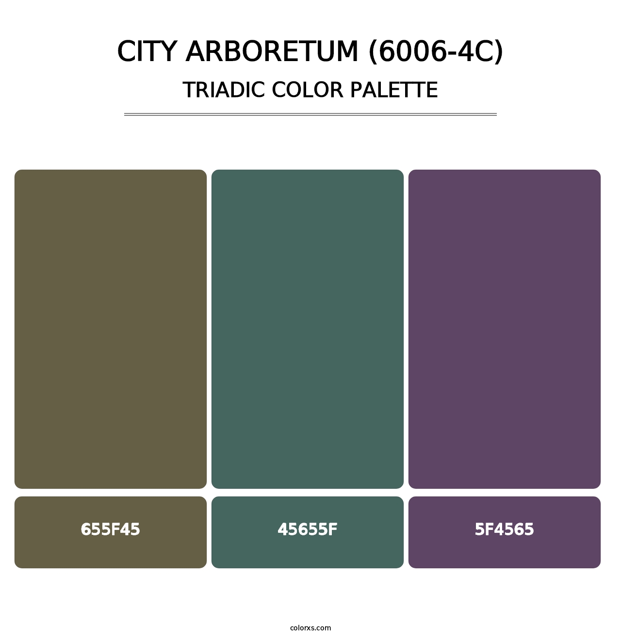 City Arboretum (6006-4C) - Triadic Color Palette