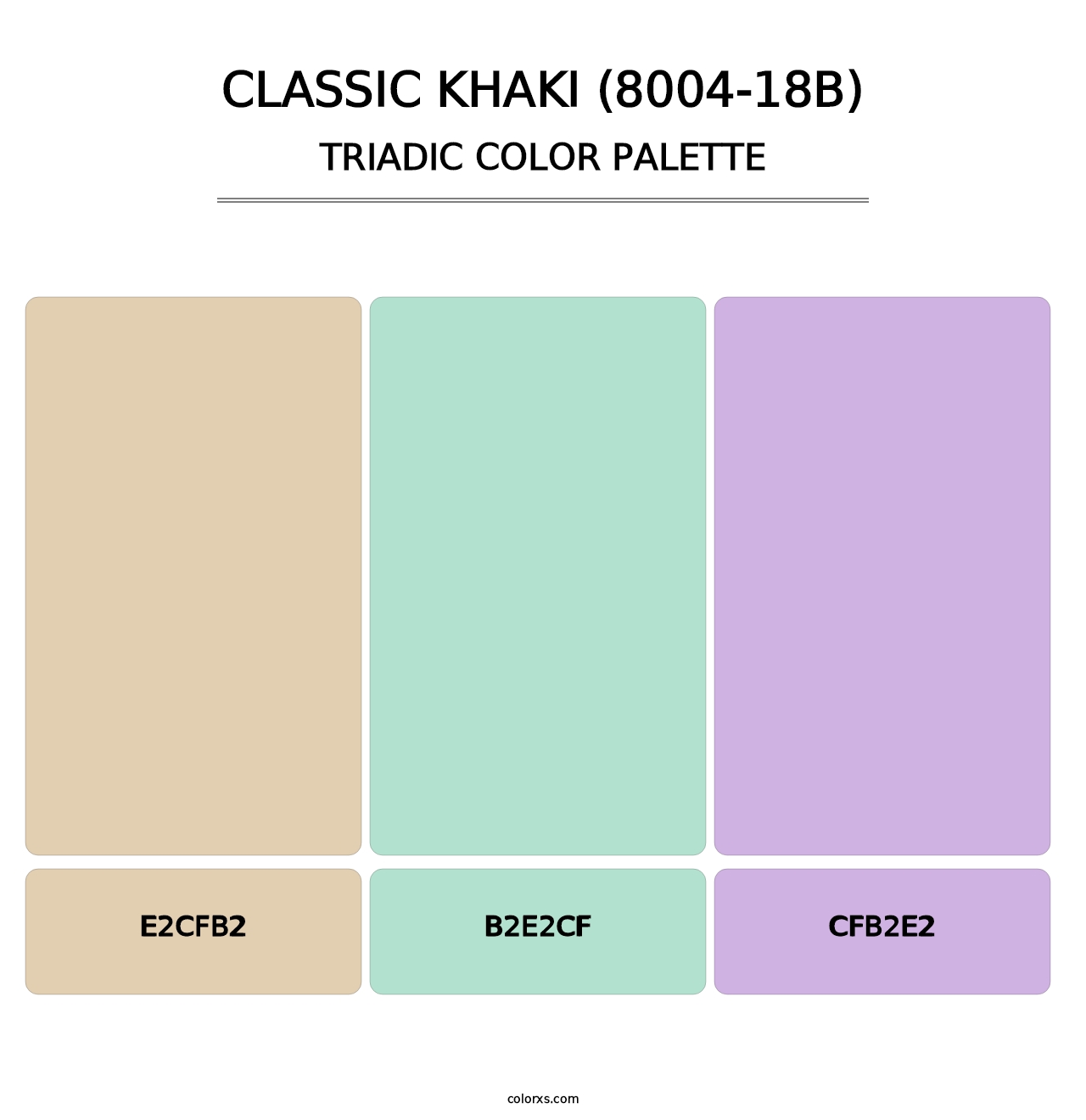 Classic Khaki (8004-18B) - Triadic Color Palette