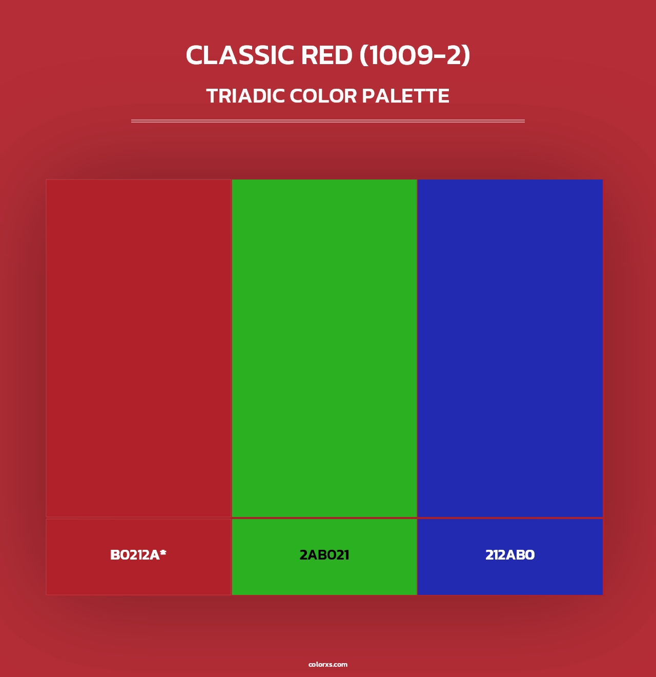 Classic Red (1009-2) - Triadic Color Palette