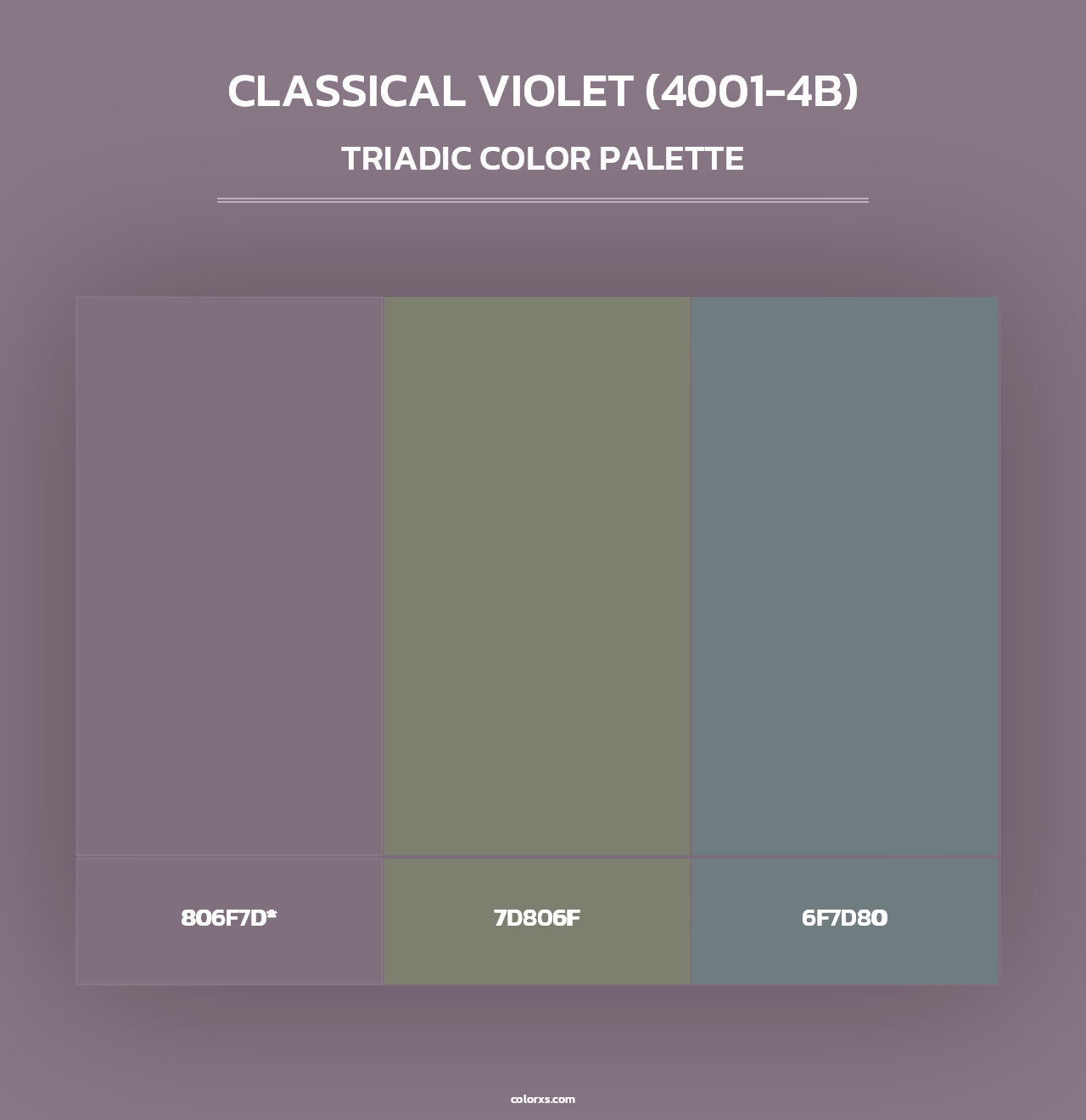 Classical Violet (4001-4B) - Triadic Color Palette