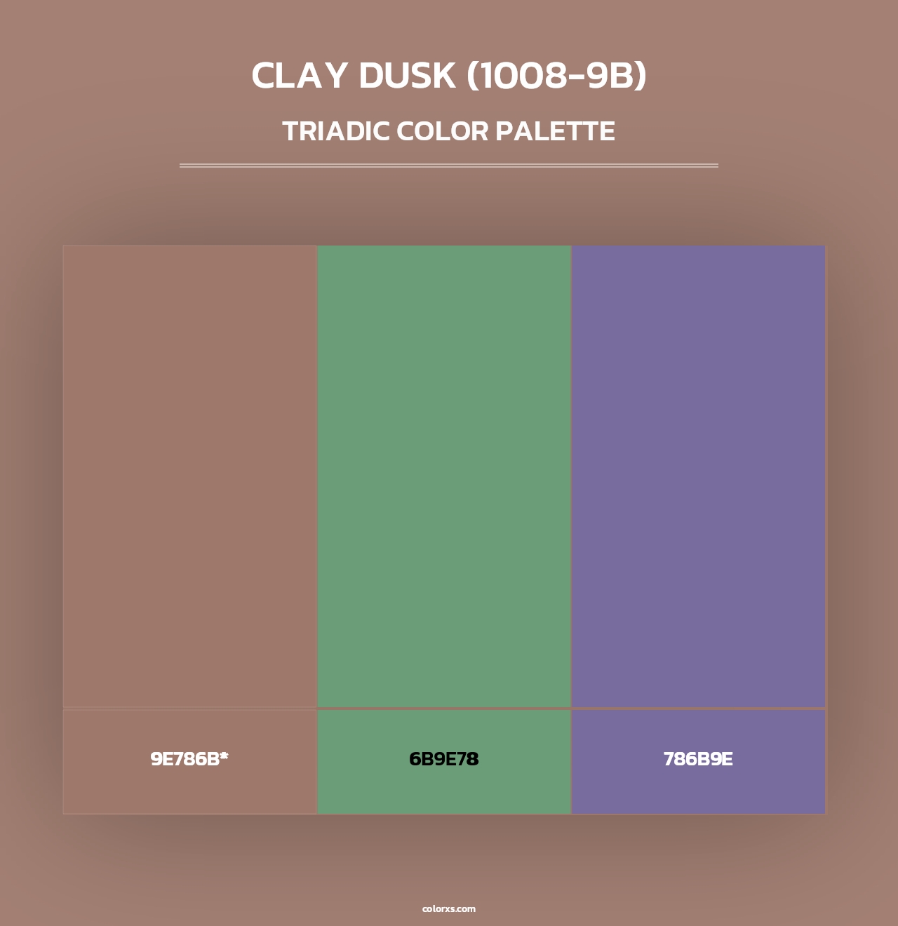 Clay Dusk (1008-9B) - Triadic Color Palette