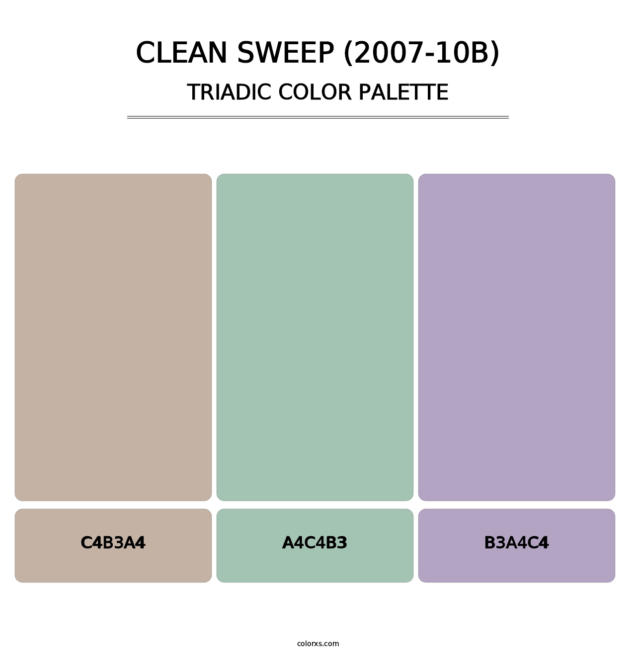 Clean Sweep (2007-10B) - Triadic Color Palette