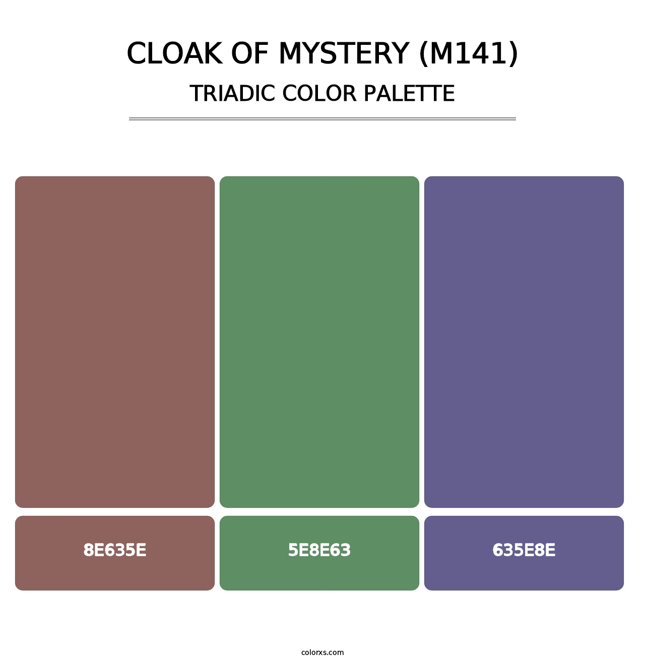 Cloak of Mystery (M141) - Triadic Color Palette