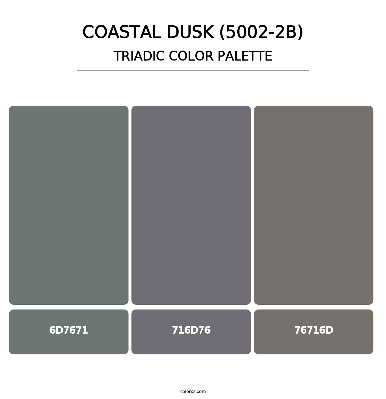 Coastal Dusk (5002-2B) - Triadic Color Palette