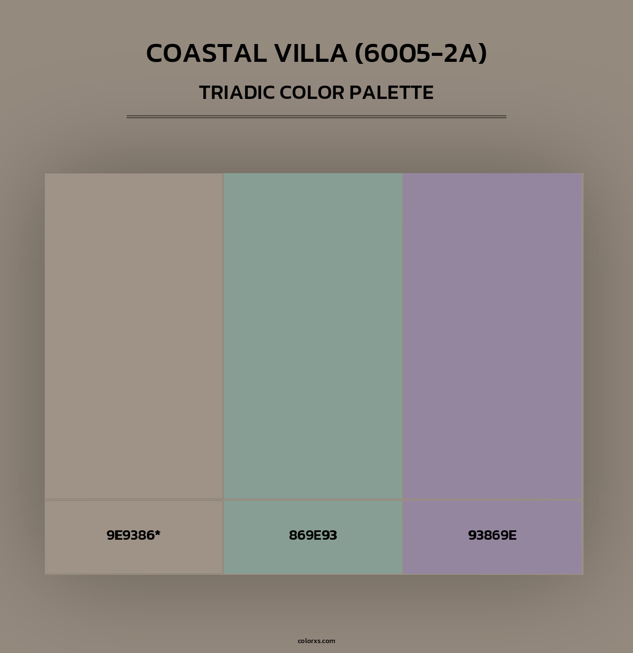 Coastal Villa (6005-2A) - Triadic Color Palette