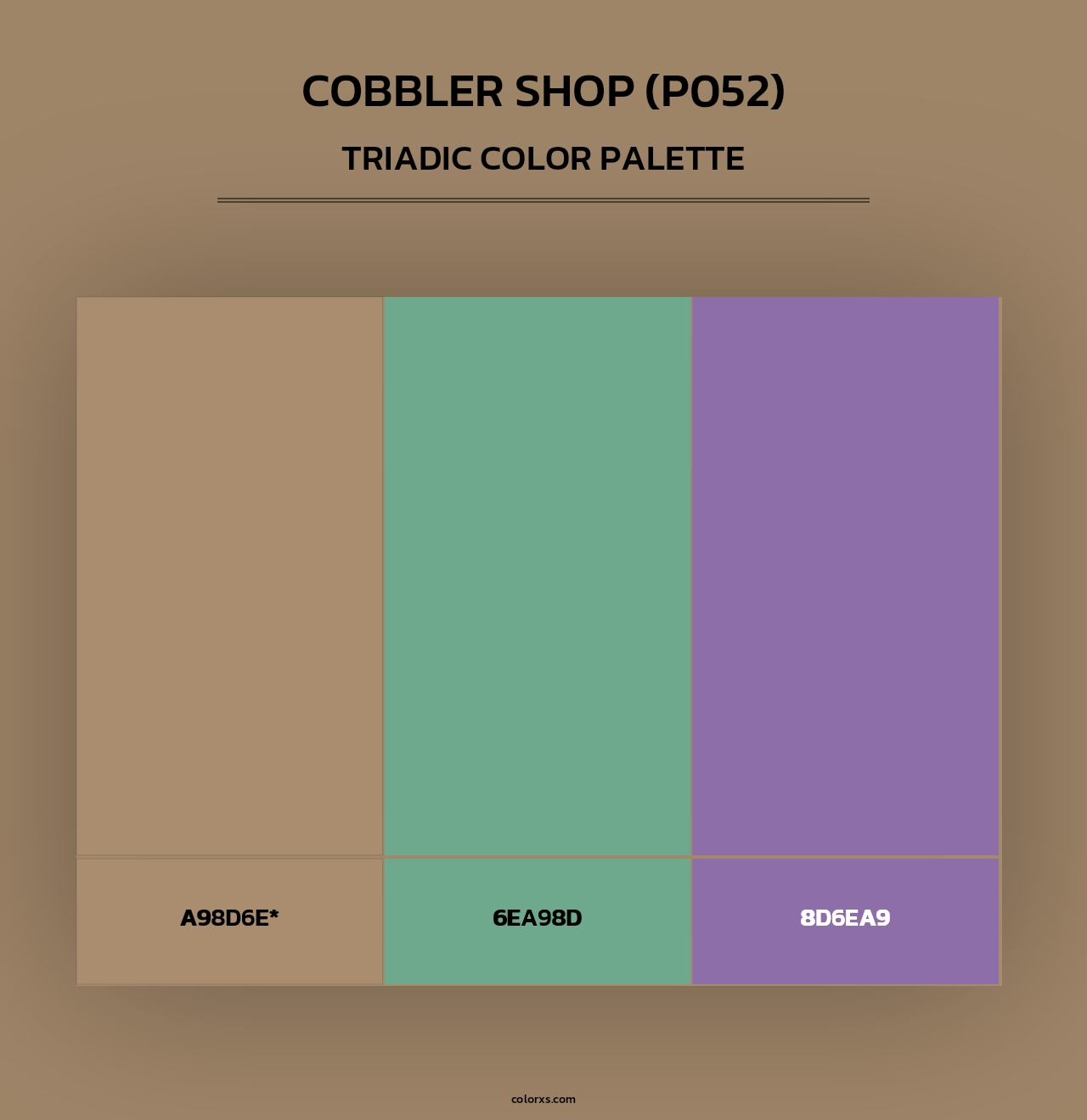 Cobbler Shop (P052) - Triadic Color Palette