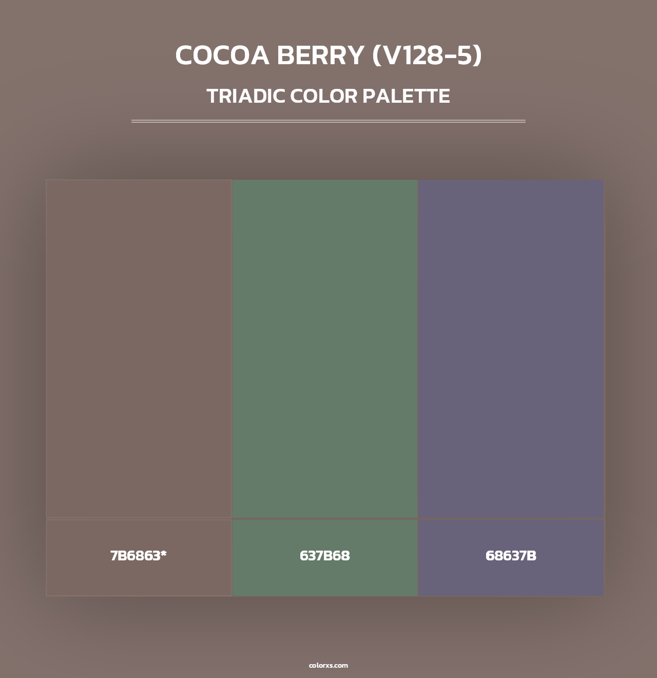 Cocoa Berry (V128-5) - Triadic Color Palette