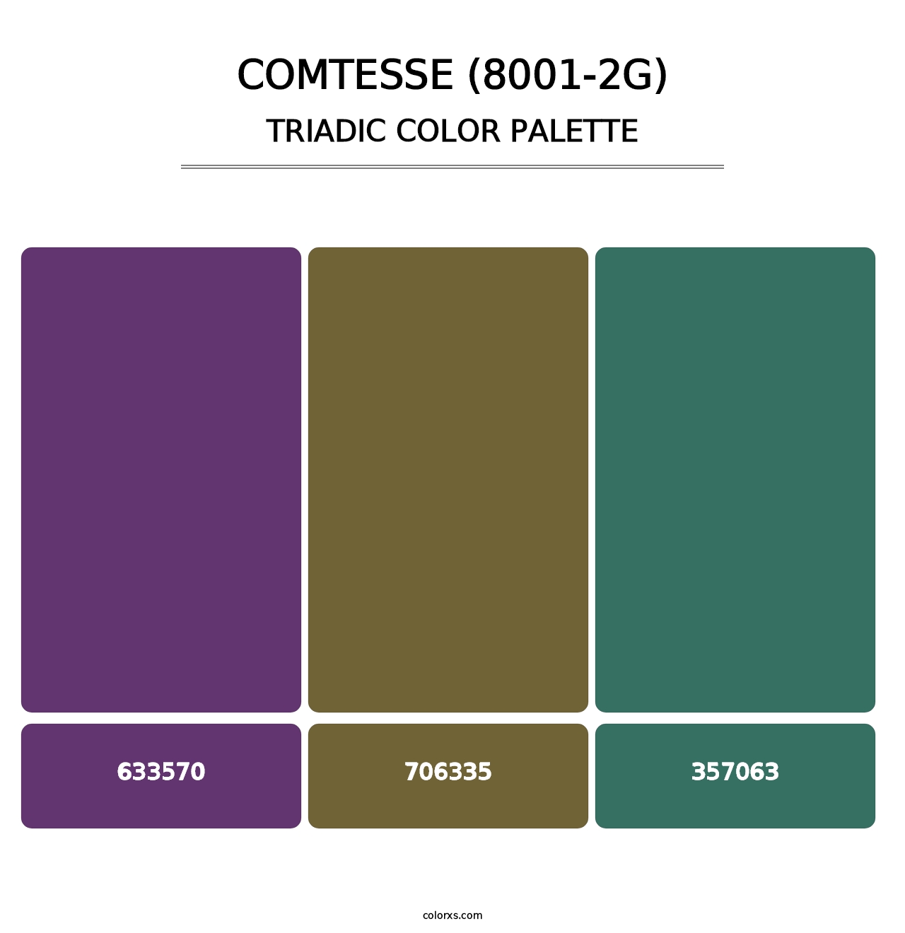 Comtesse (8001-2G) - Triadic Color Palette