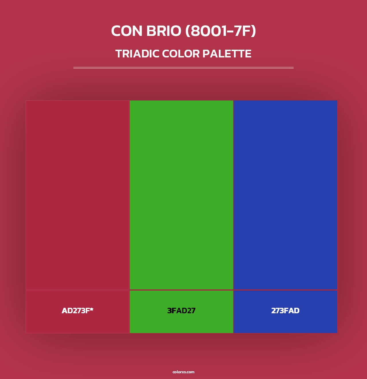 Con Brio (8001-7F) - Triadic Color Palette