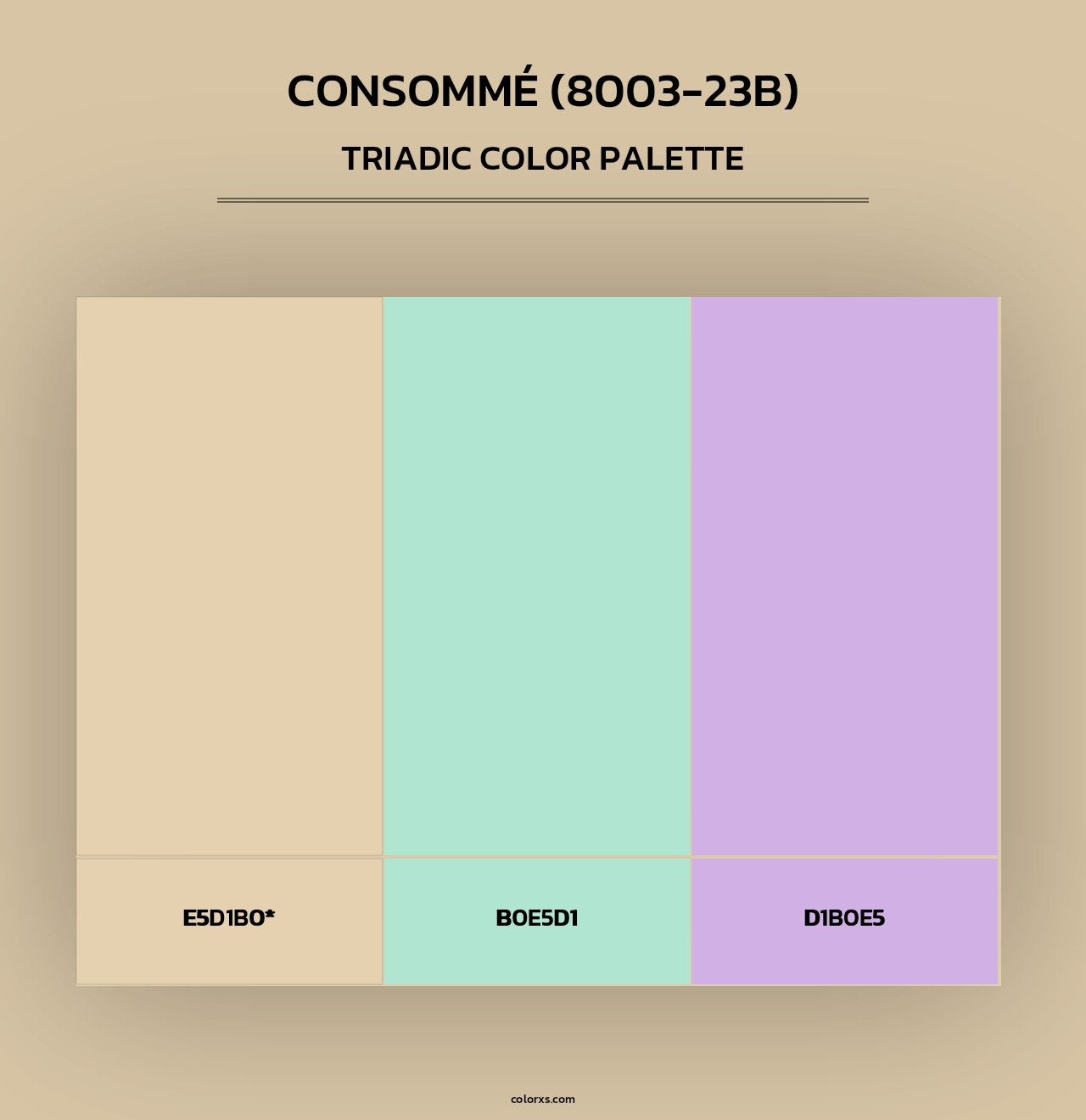 Consommé (8003-23B) - Triadic Color Palette