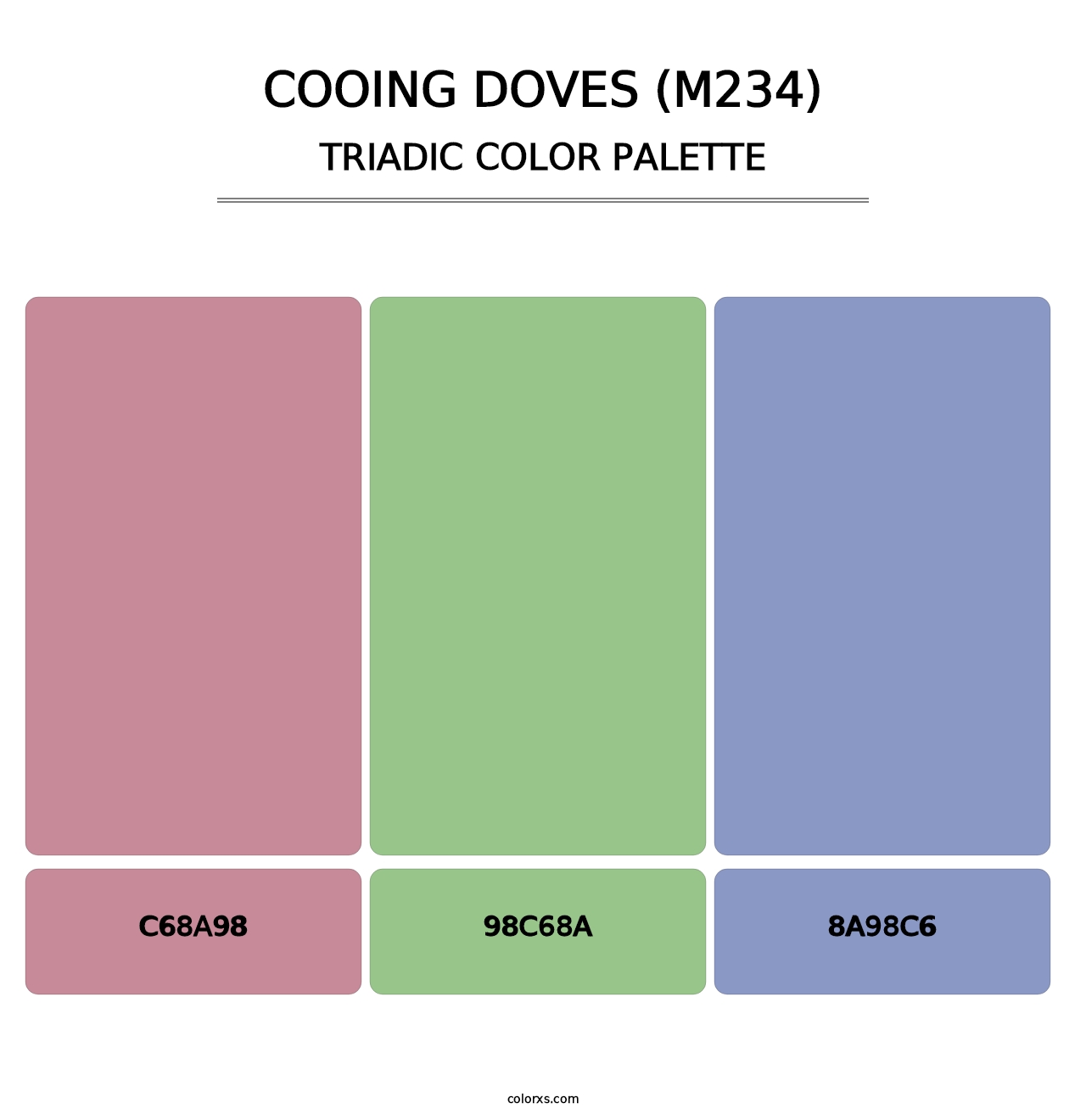 Cooing Doves (M234) - Triadic Color Palette