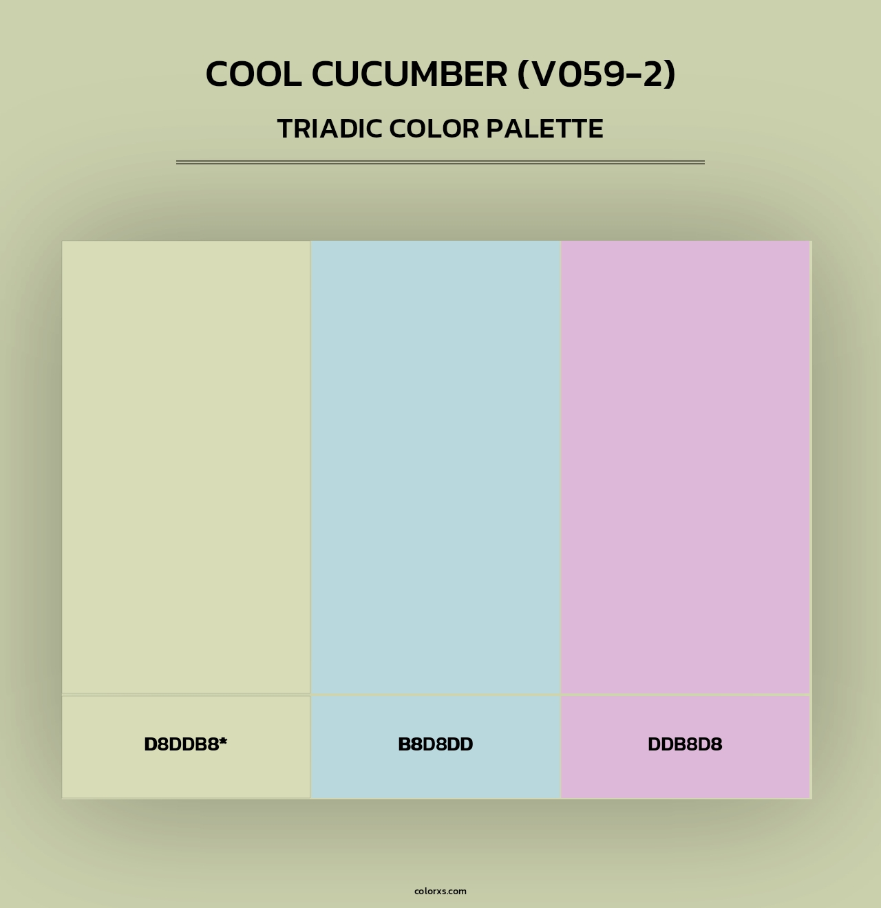 Cool Cucumber (V059-2) - Triadic Color Palette
