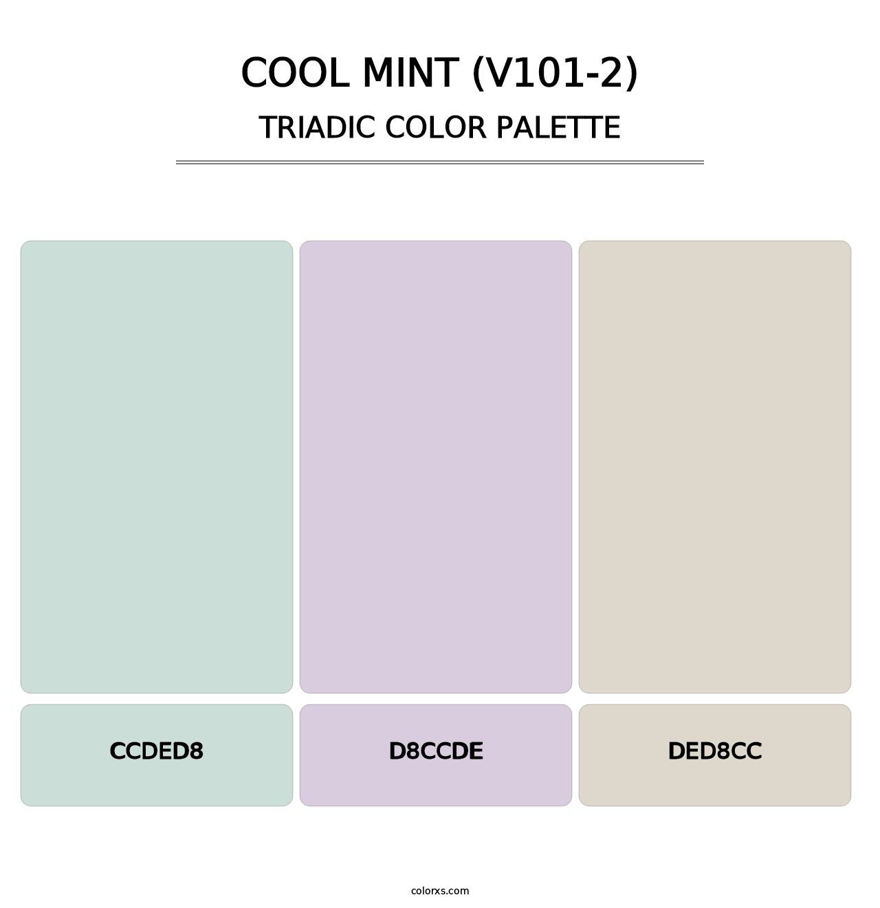 Cool Mint (V101-2) - Triadic Color Palette
