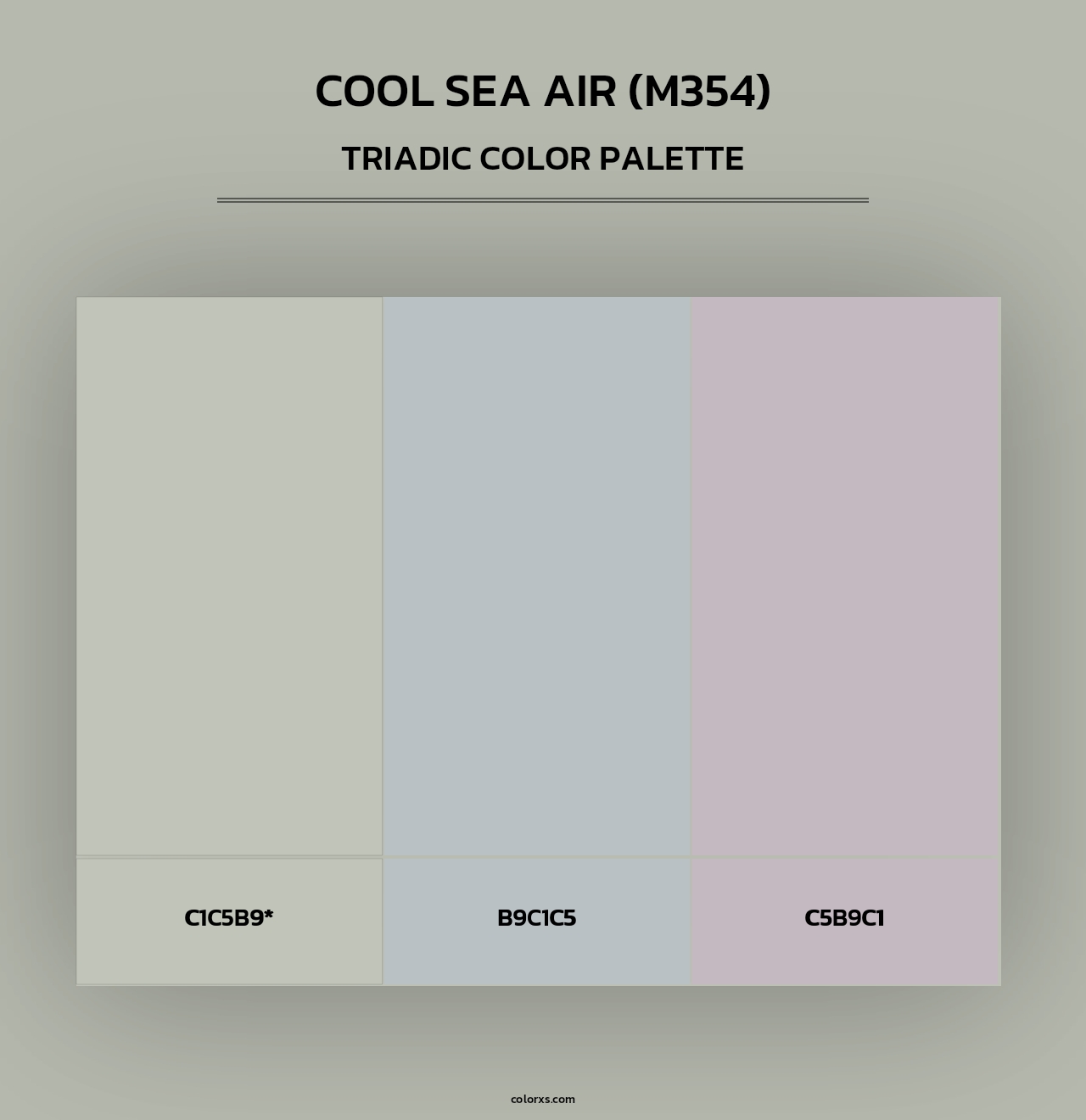 Cool Sea Air (M354) - Triadic Color Palette