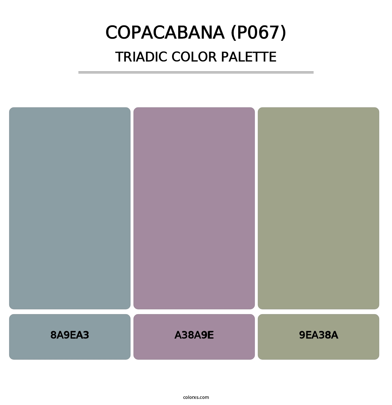 Copacabana (P067) - Triadic Color Palette