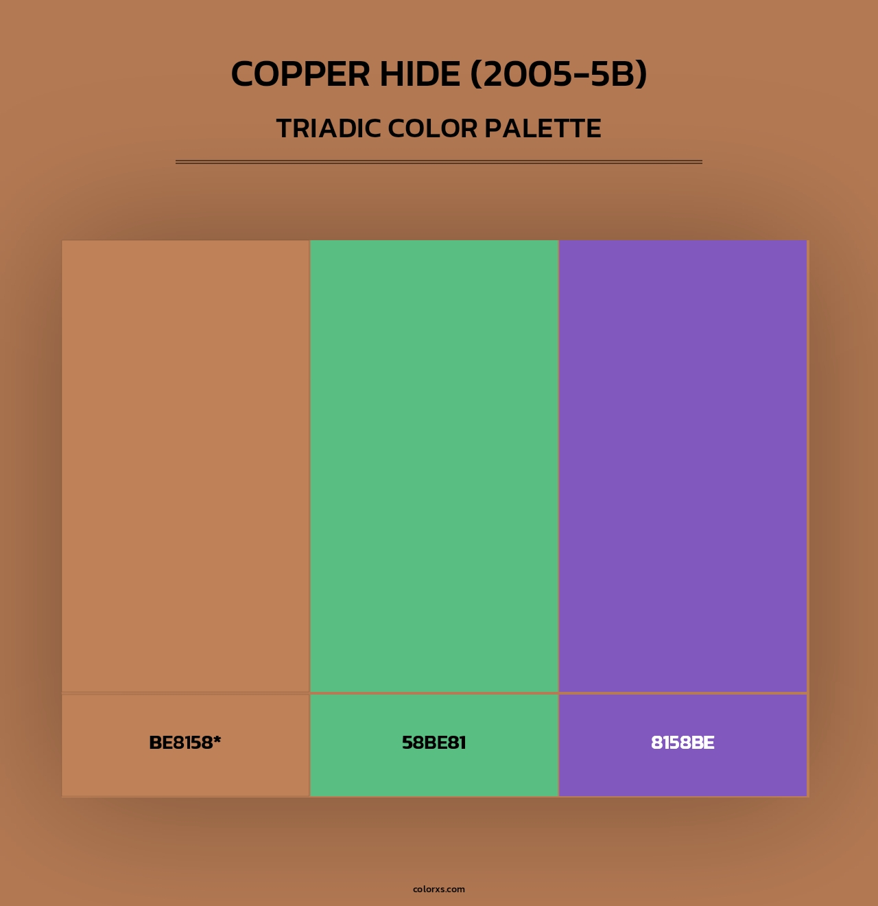 Copper Hide (2005-5B) - Triadic Color Palette