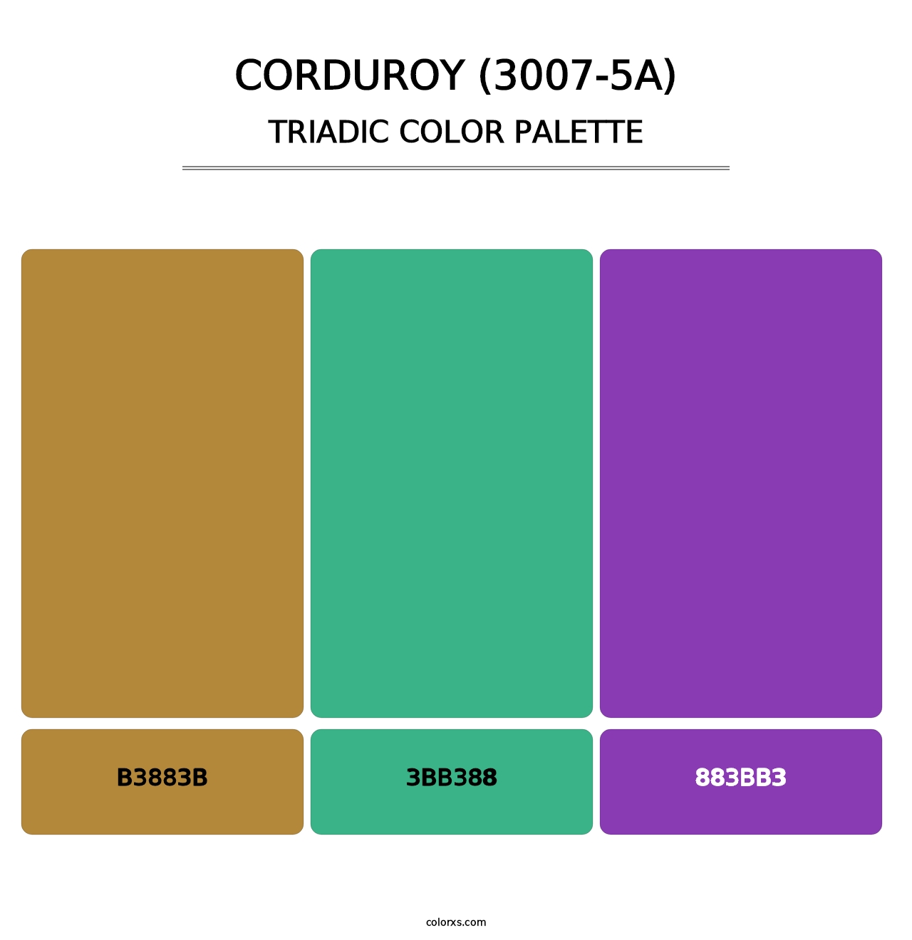 Corduroy (3007-5A) - Triadic Color Palette