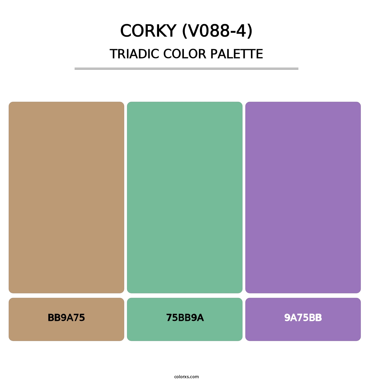 Corky (V088-4) - Triadic Color Palette