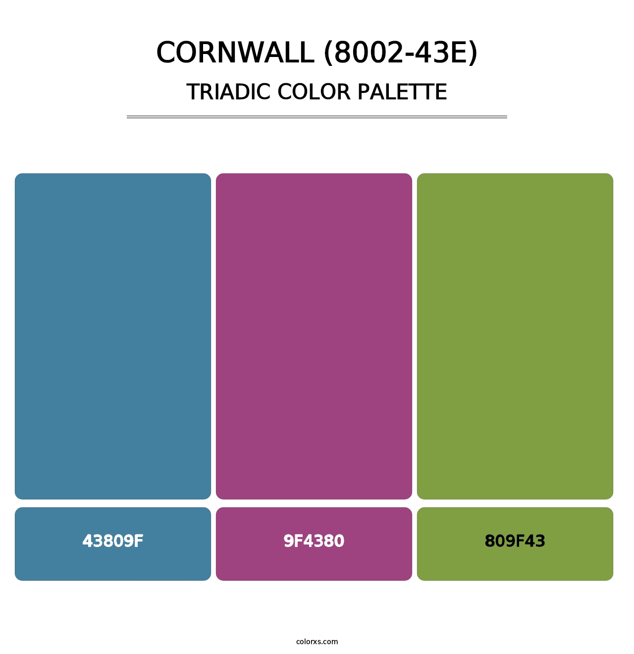 Cornwall (8002-43E) - Triadic Color Palette
