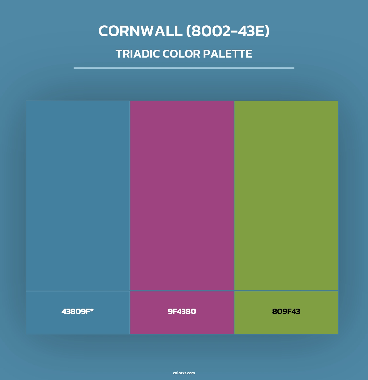 Cornwall (8002-43E) - Triadic Color Palette