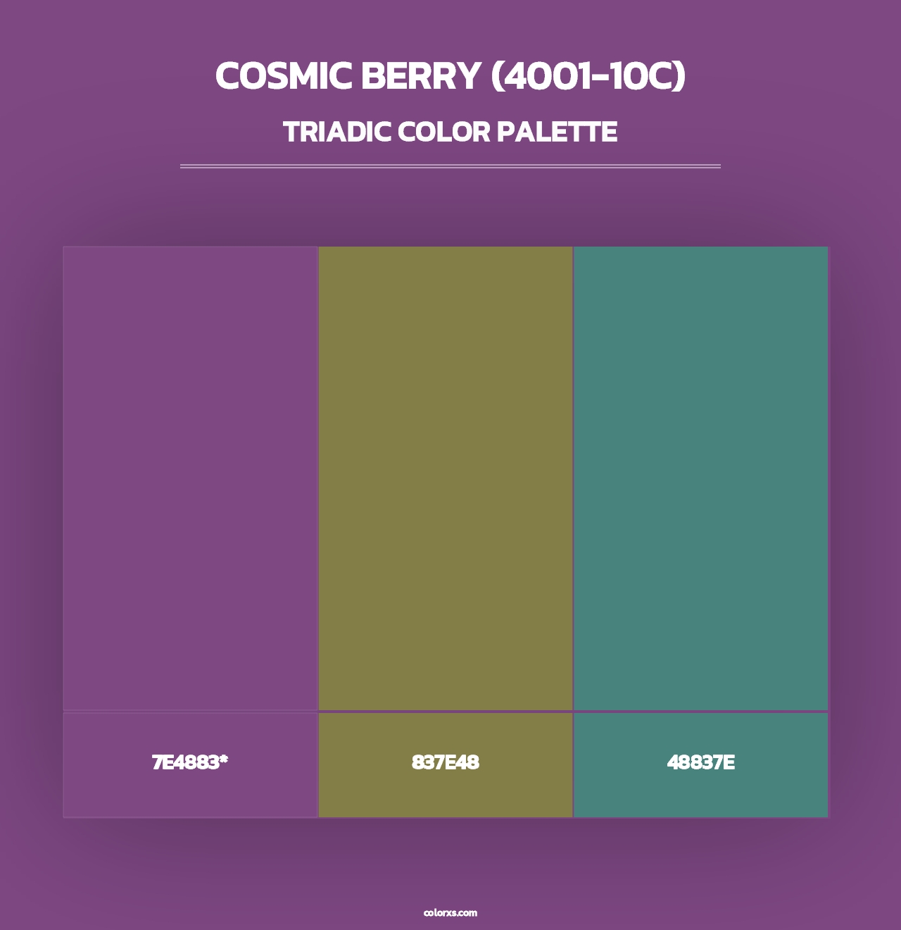 Cosmic Berry (4001-10C) - Triadic Color Palette