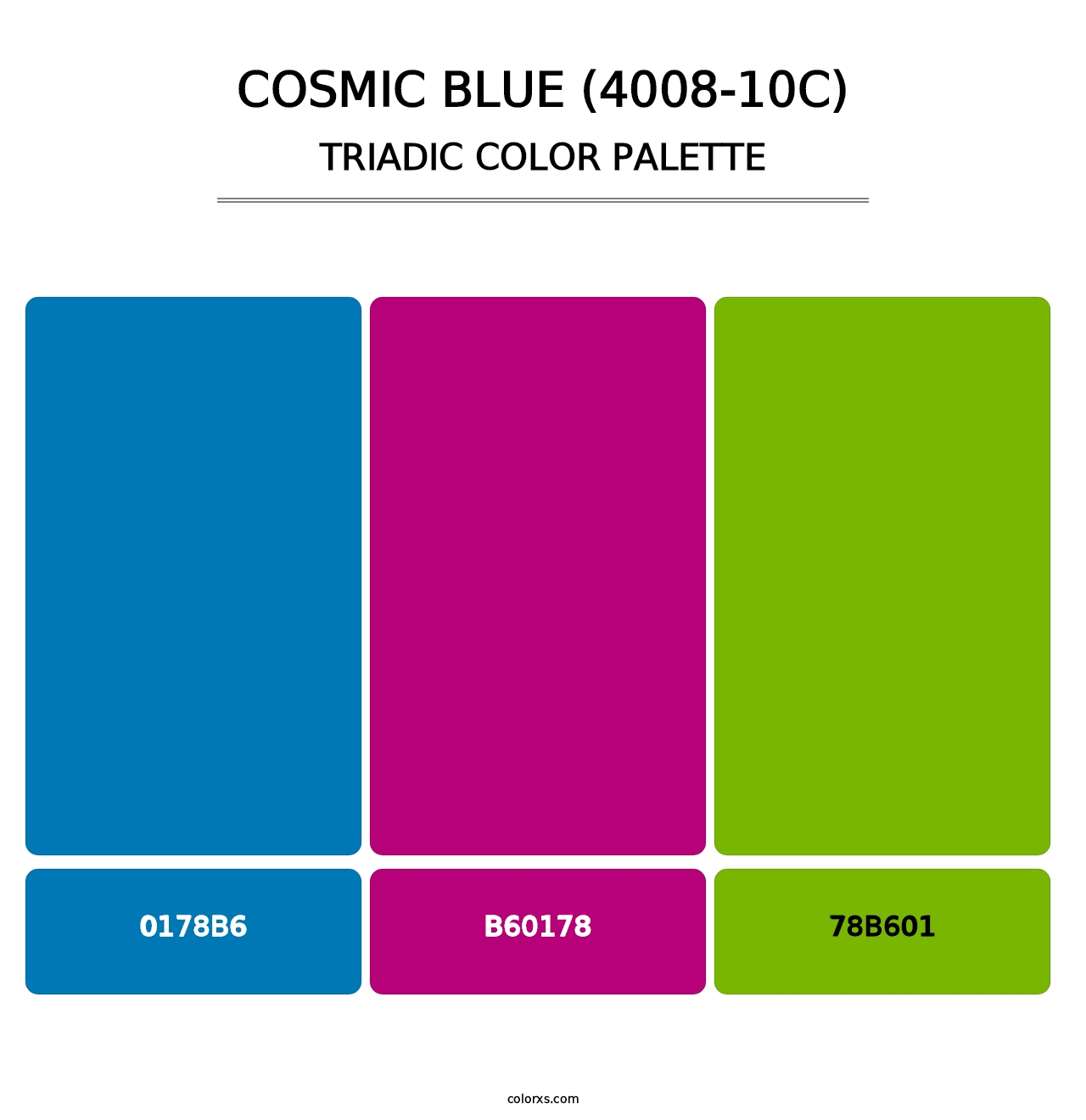 Cosmic Blue (4008-10C) - Triadic Color Palette
