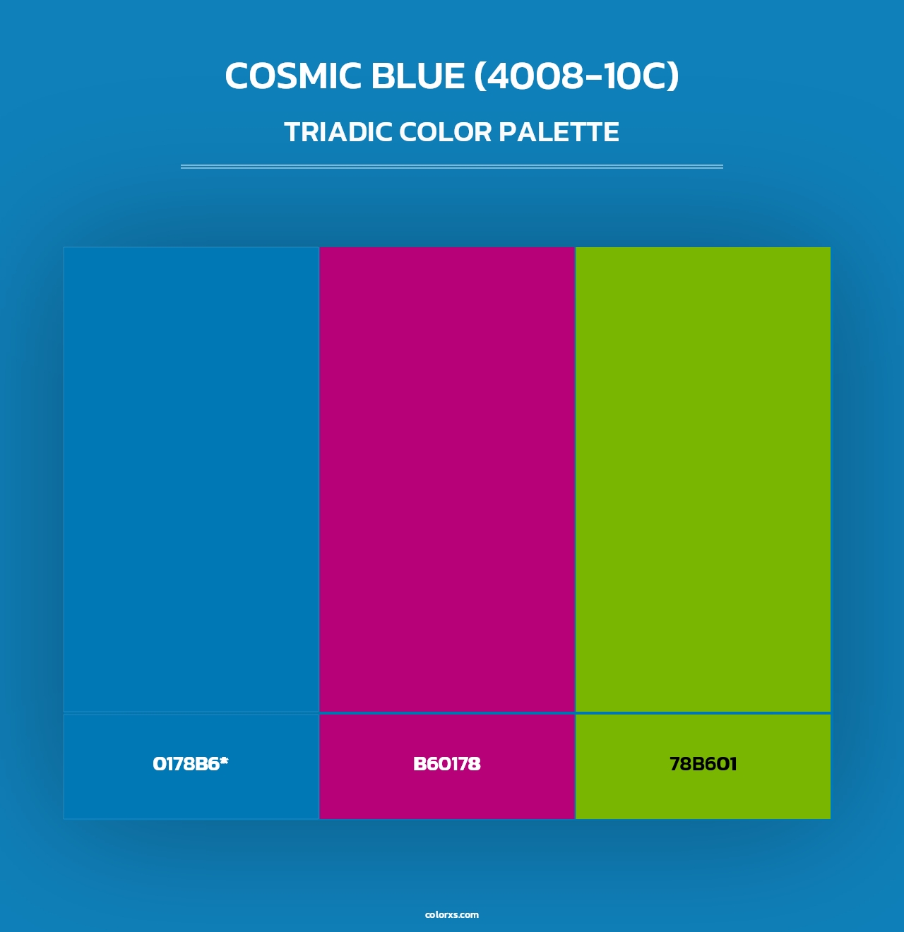 Cosmic Blue (4008-10C) - Triadic Color Palette