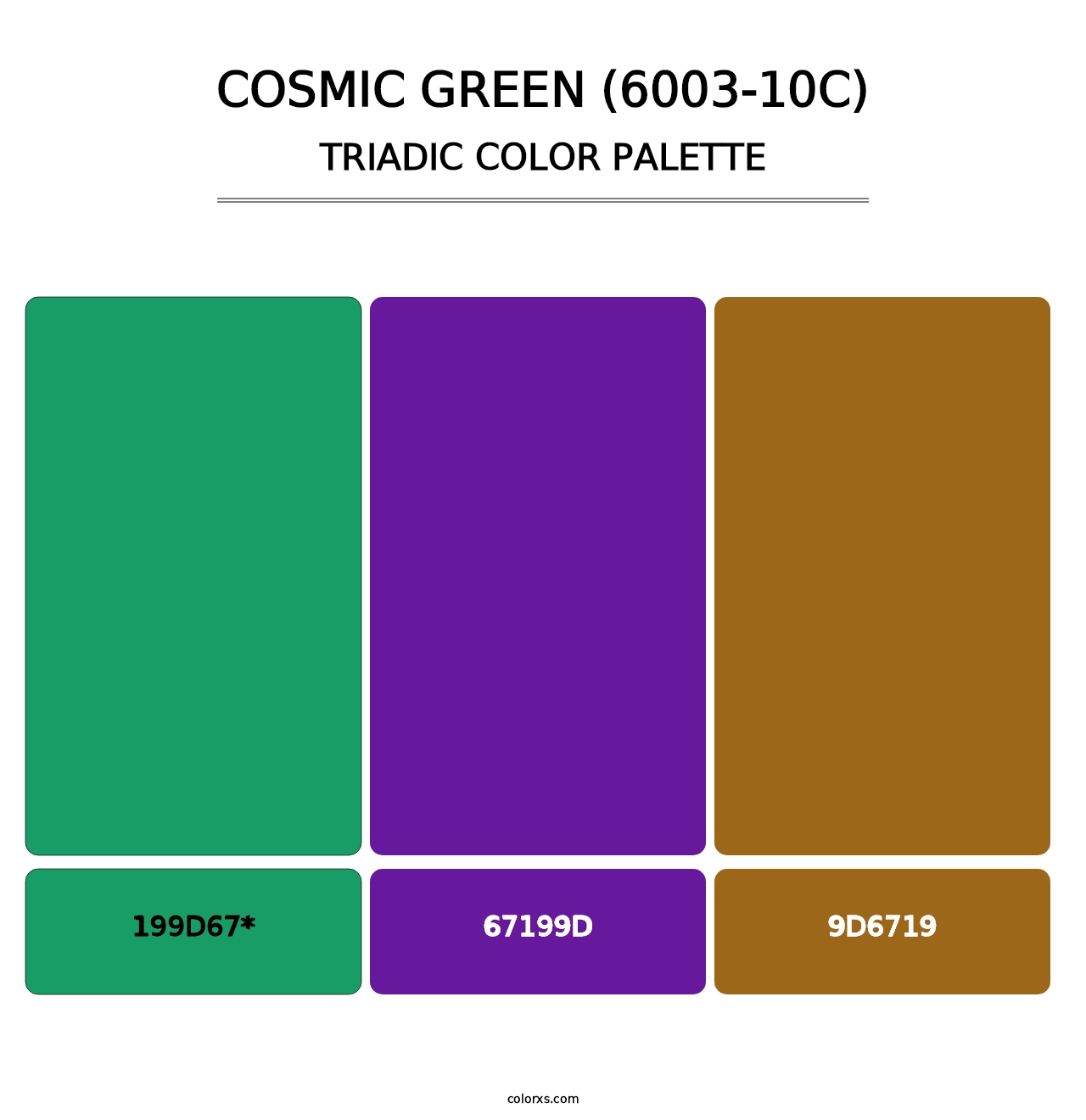 Cosmic Green (6003-10C) - Triadic Color Palette