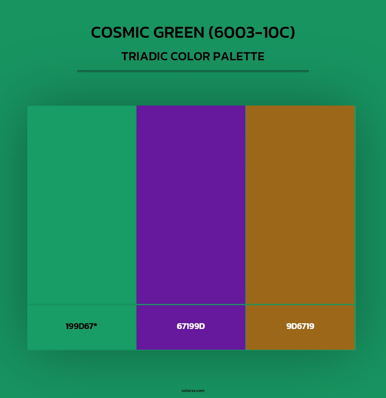 Cosmic Green (6003-10C) - Triadic Color Palette