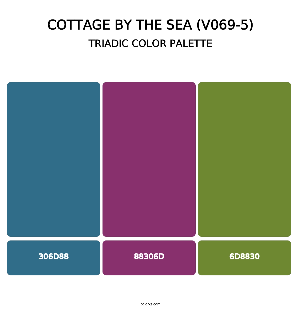 Cottage by the Sea (V069-5) - Triadic Color Palette
