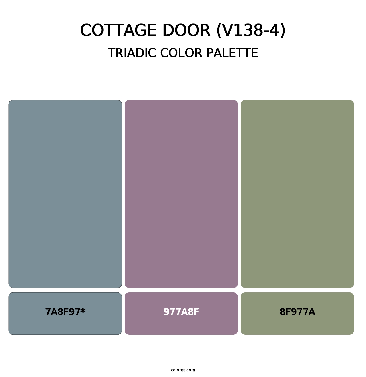 Cottage Door (V138-4) - Triadic Color Palette