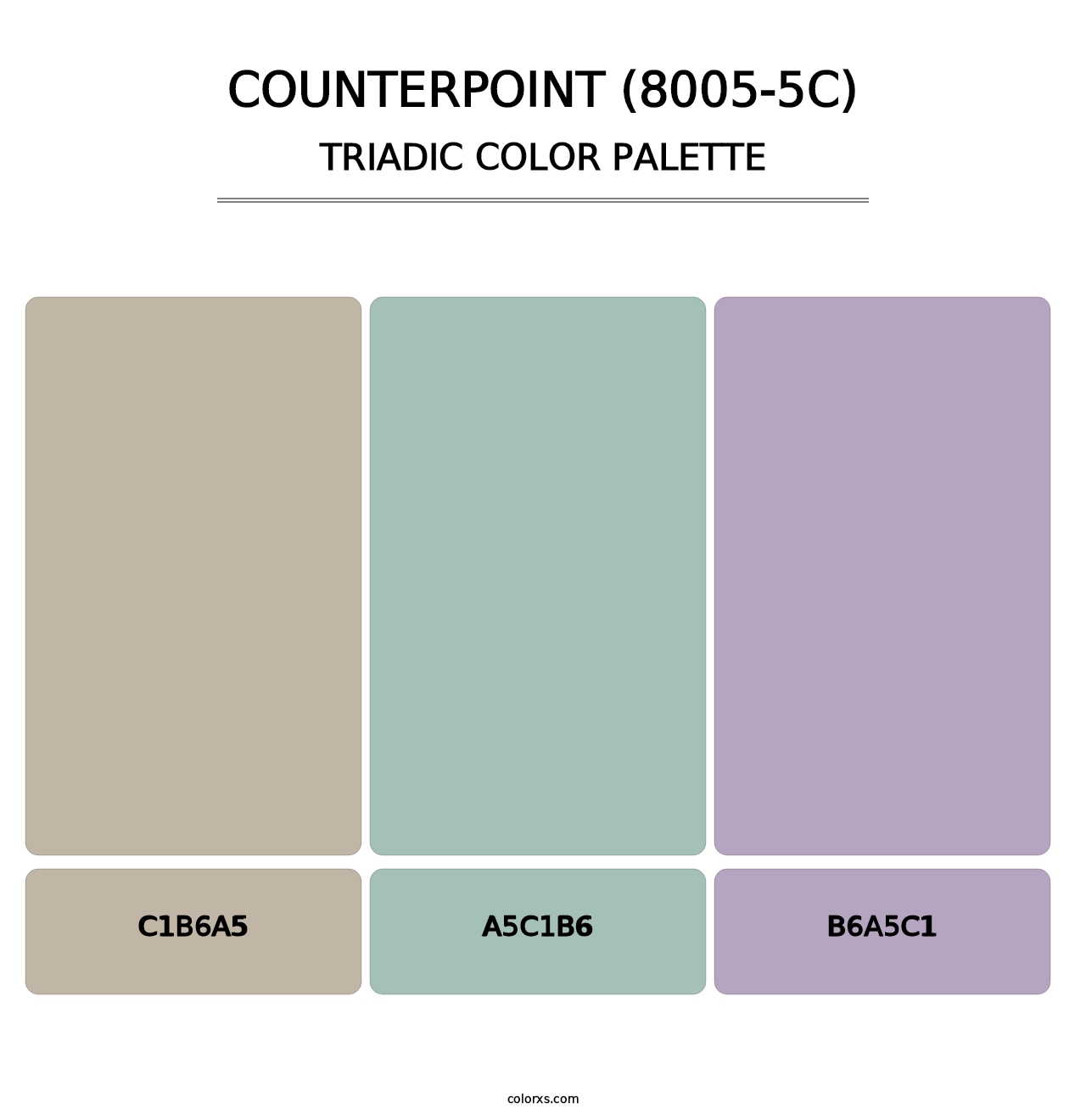 Counterpoint (8005-5C) - Triadic Color Palette