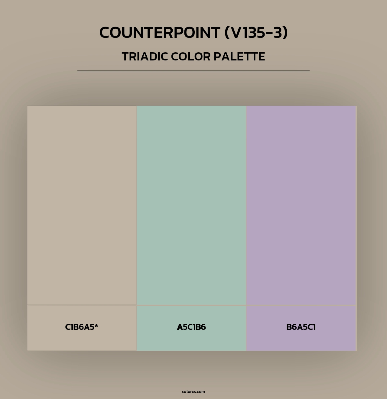 Counterpoint (V135-3) - Triadic Color Palette