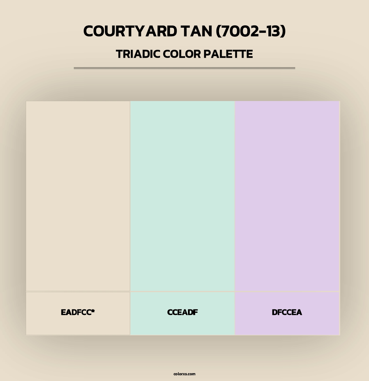 Courtyard Tan (7002-13) - Triadic Color Palette