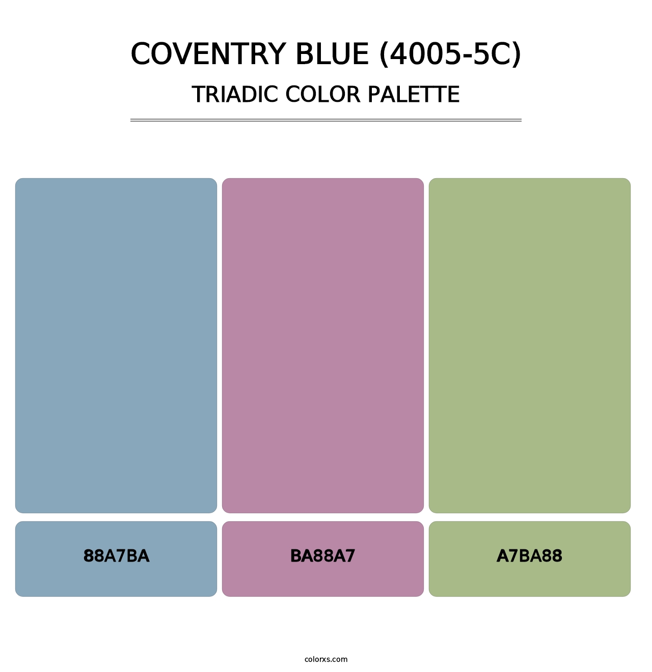 Coventry Blue (4005-5C) - Triadic Color Palette