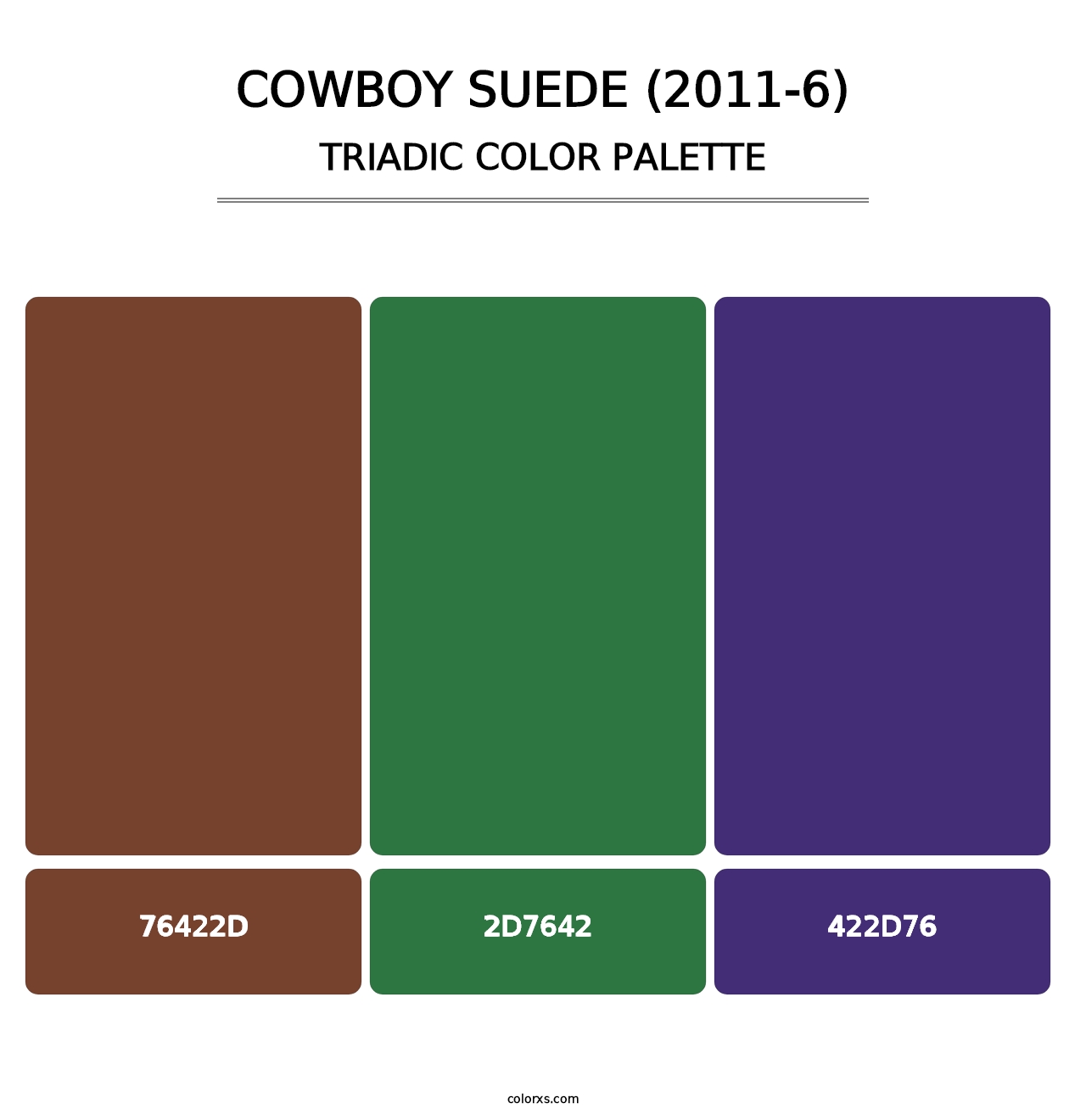Cowboy Suede (2011-6) - Triadic Color Palette