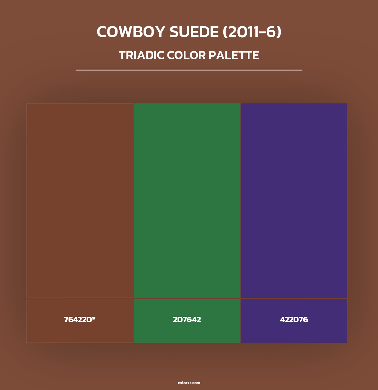 Cowboy Suede (2011-6) - Triadic Color Palette