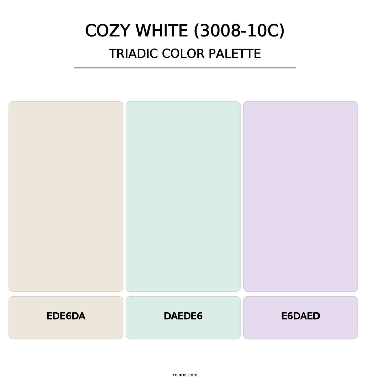 Cozy White (3008-10C) - Triadic Color Palette