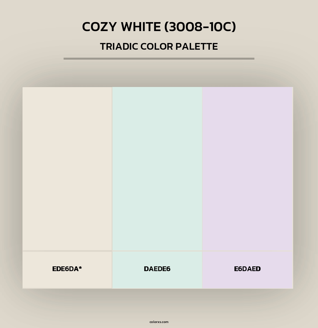 Cozy White (3008-10C) - Triadic Color Palette