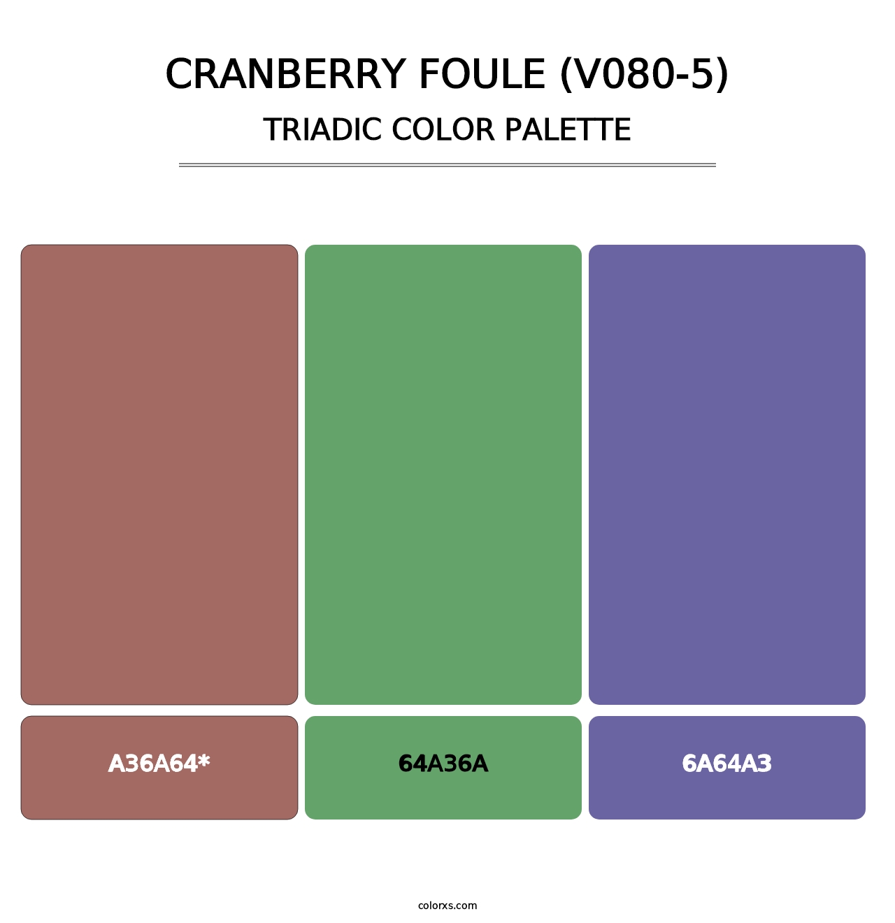Cranberry Foule (V080-5) - Triadic Color Palette