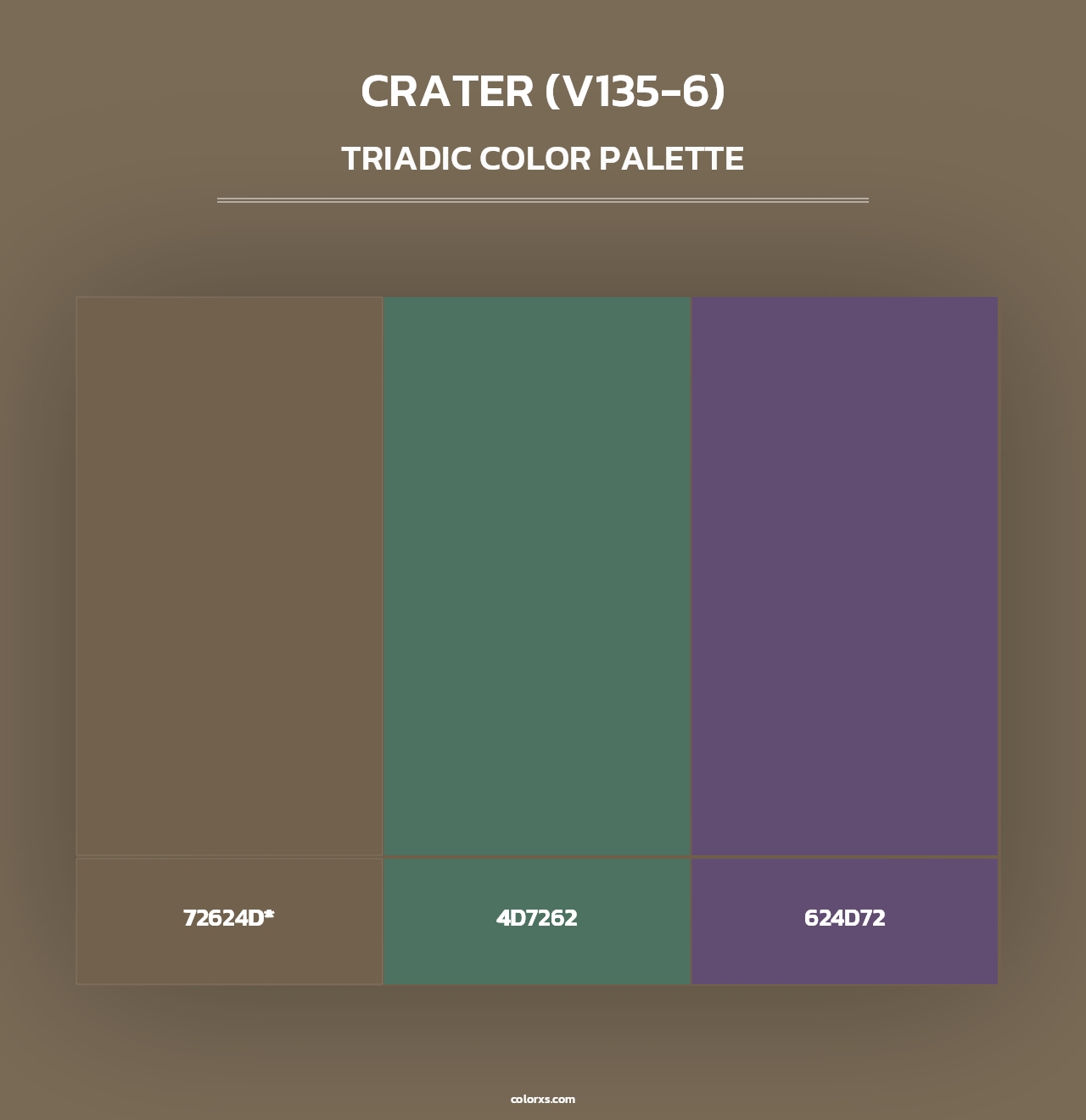 Crater (V135-6) - Triadic Color Palette