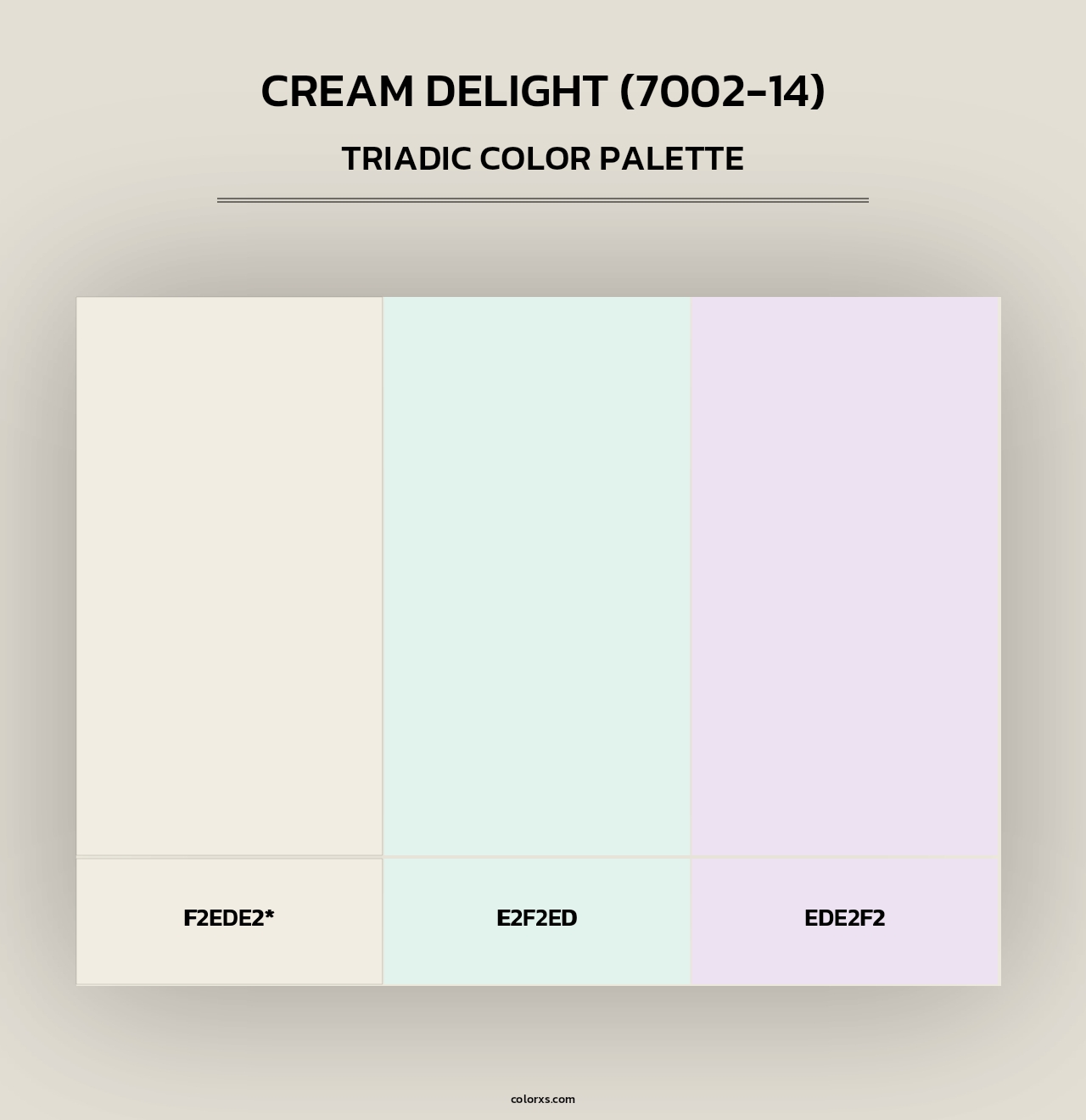 Cream Delight (7002-14) - Triadic Color Palette