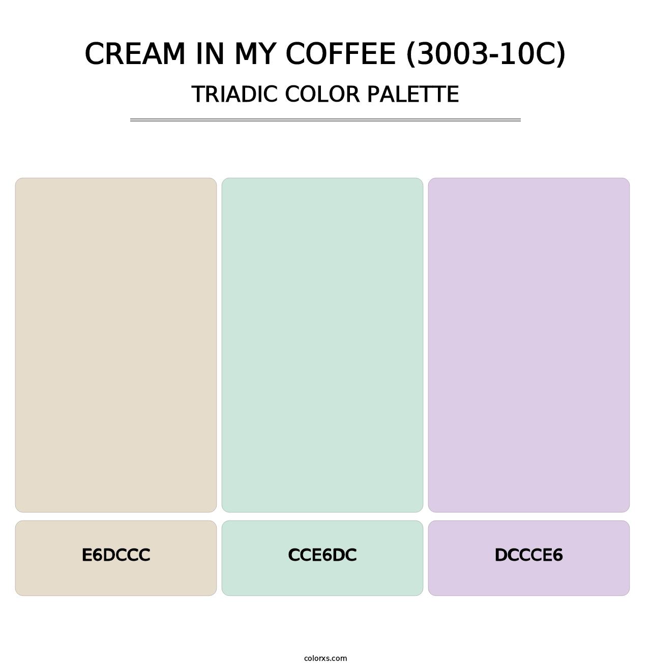 Cream in My Coffee (3003-10C) - Triadic Color Palette