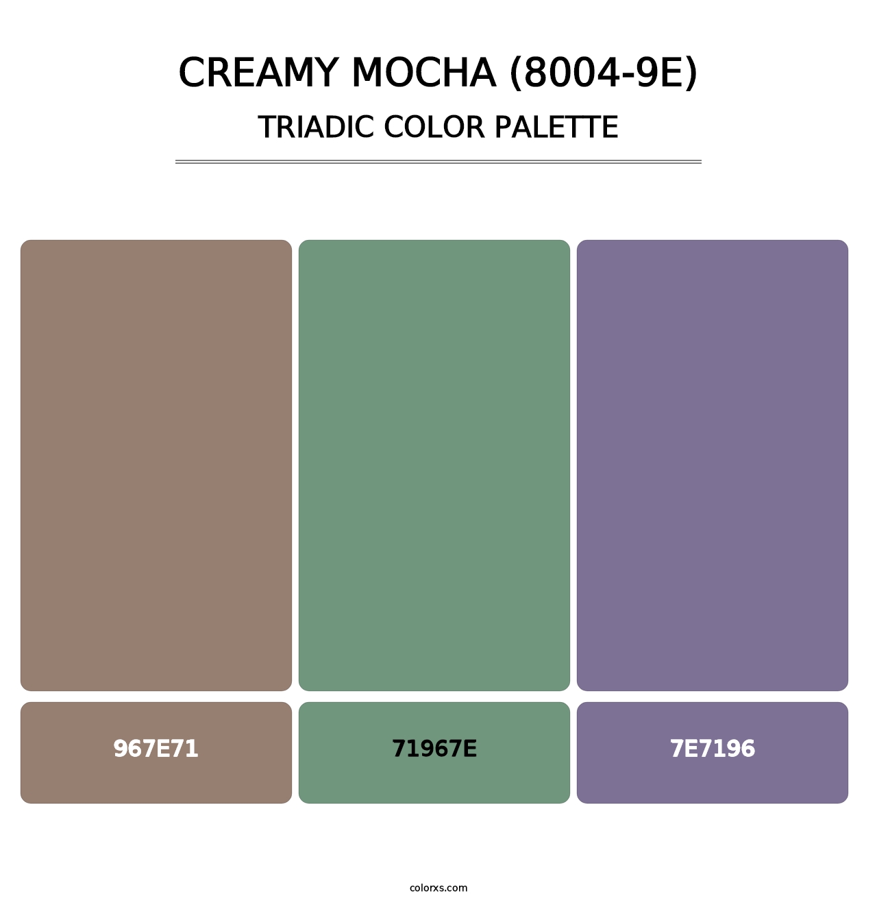 Creamy Mocha (8004-9E) - Triadic Color Palette