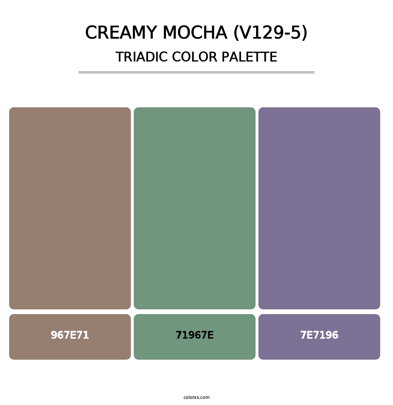 Creamy Mocha (V129-5) - Triadic Color Palette