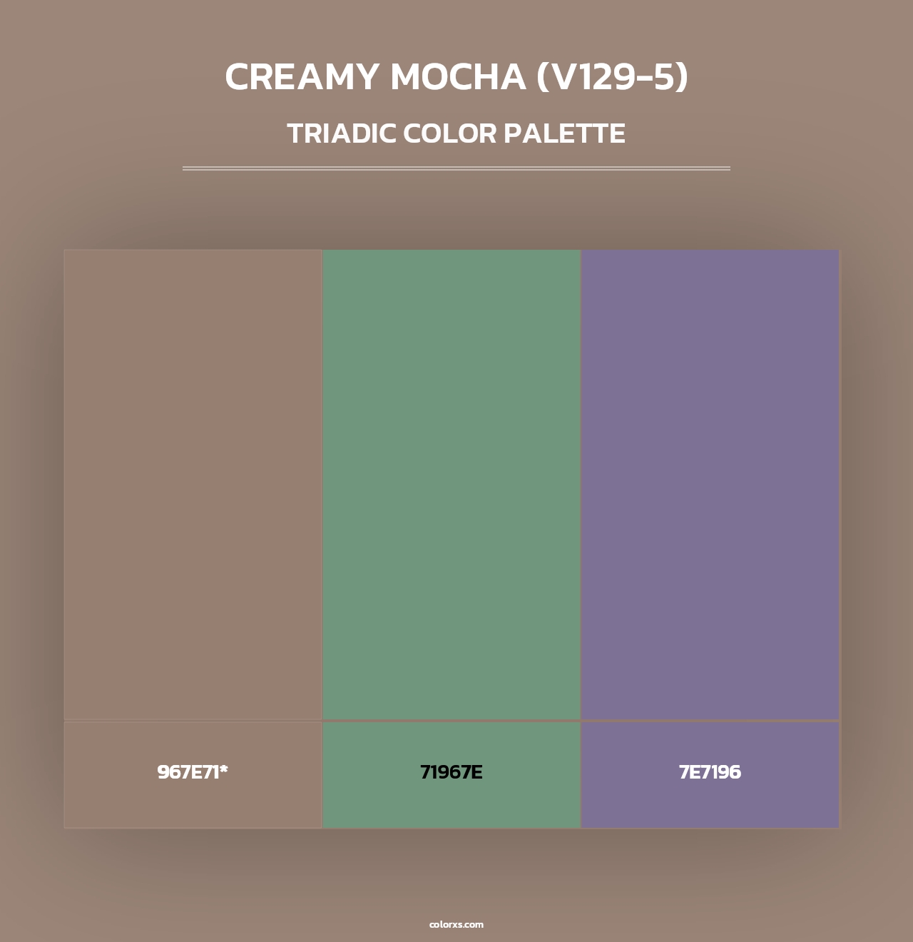 Creamy Mocha (V129-5) - Triadic Color Palette