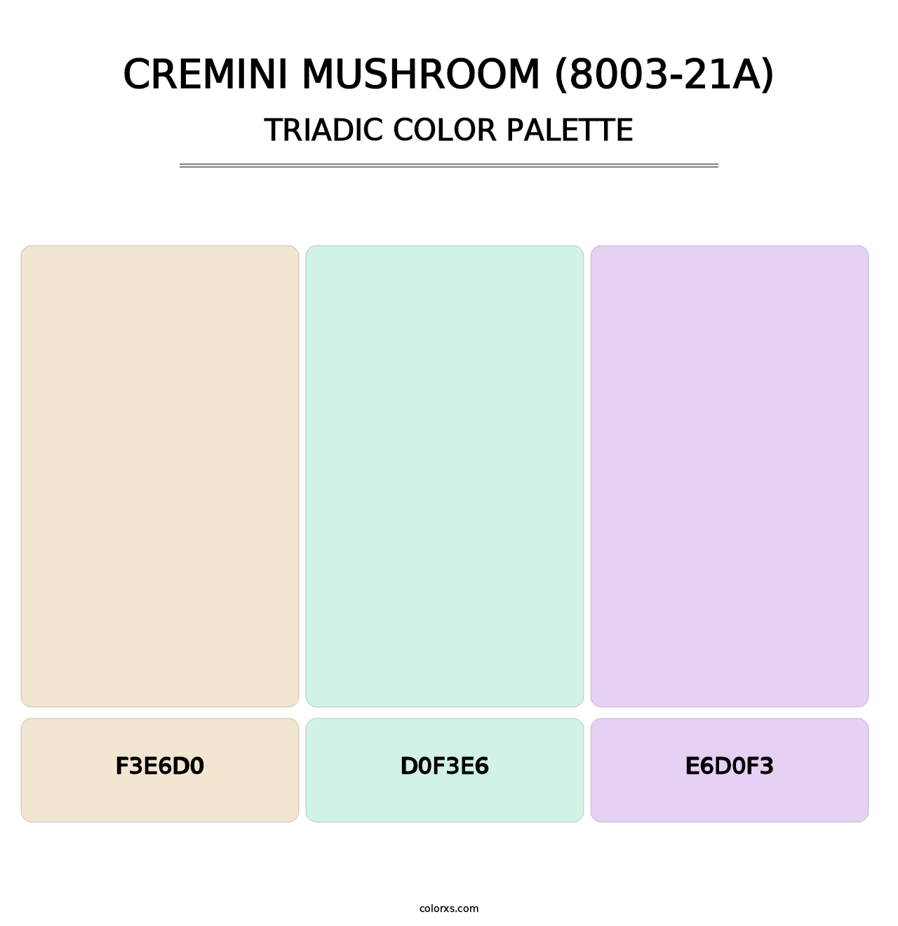 Cremini Mushroom (8003-21A) - Triadic Color Palette