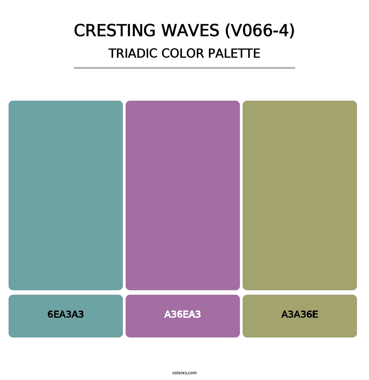 Cresting Waves (V066-4) - Triadic Color Palette